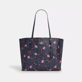 Coach Outlet Mollie Tote In Signature Canvas With Cherry Print