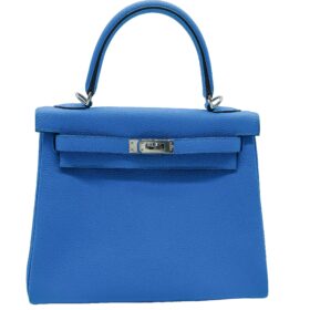 Hermes Kelly 25 Blue Zanzibar PHW RJL1940